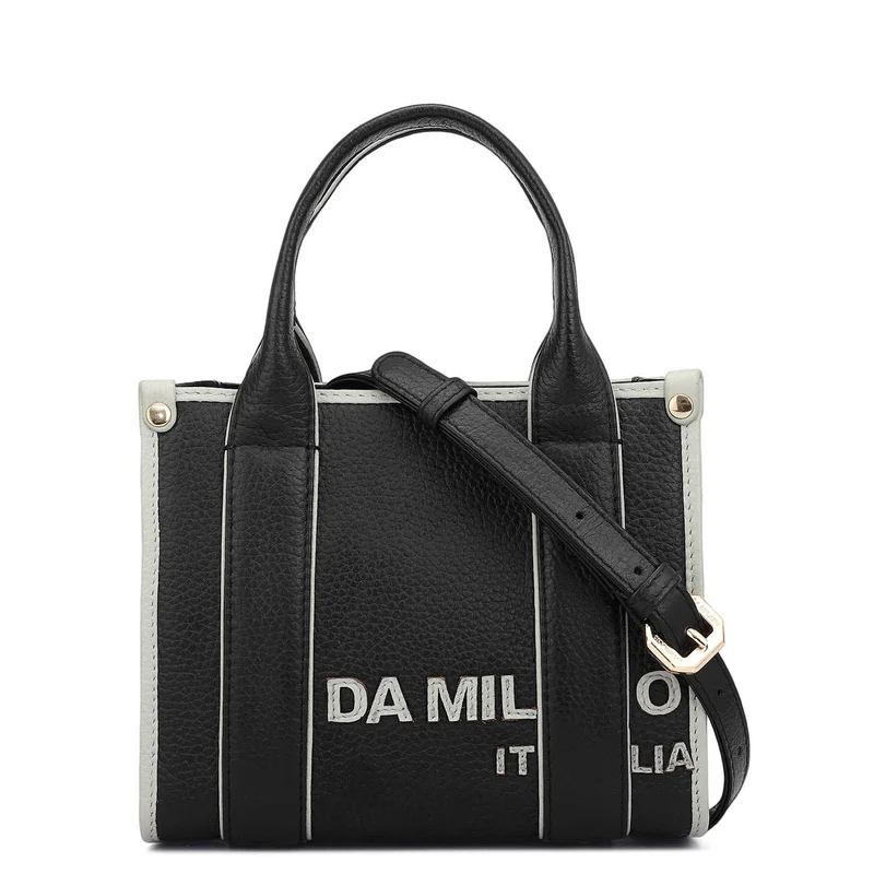Da Milano Small Wax Leather Satchel - Black